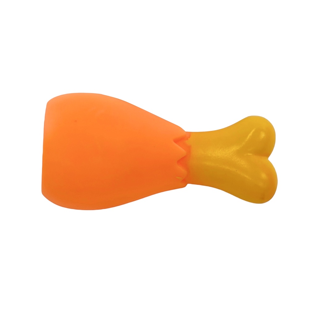 [G4004] Juguete para mascota, pata de pollo de goma, en cartón, varios colores