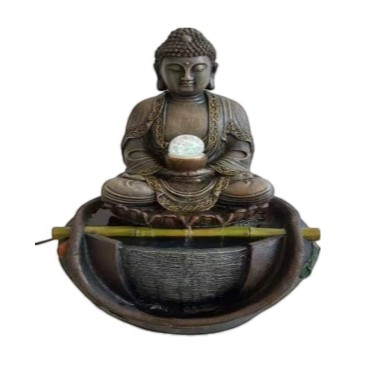 [HA5601] Fuente de agua, de resina con luz, en caja