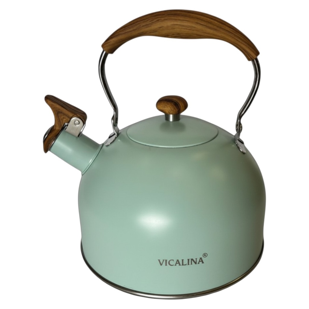 [HA5614] Caldera de acero inoxidable 2.5L, mango de plástico, en caja, varios colores