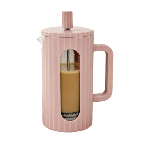 [HA5616] Cafetera prensa francesa de acero inoxidable y plástico, 600ml, en caja, varios colores