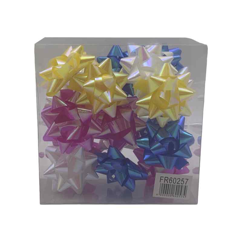 [G3102] Moñita para regalo x18, en caja de mica, varios colores