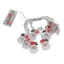 Luces led x10 Papá Noel cálidas, 2AA 2 metros en bolsa