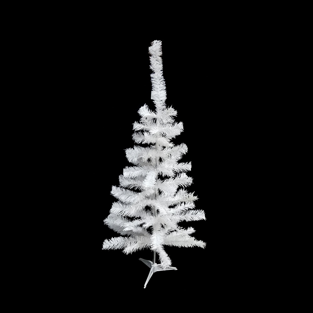 [HN0228] Arbol navideño blanco, 70 piezas 90cm, pie de plástico