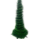Árbol navideño 150cm, espiral plegable, pie de plástico, 2 colores, en caja