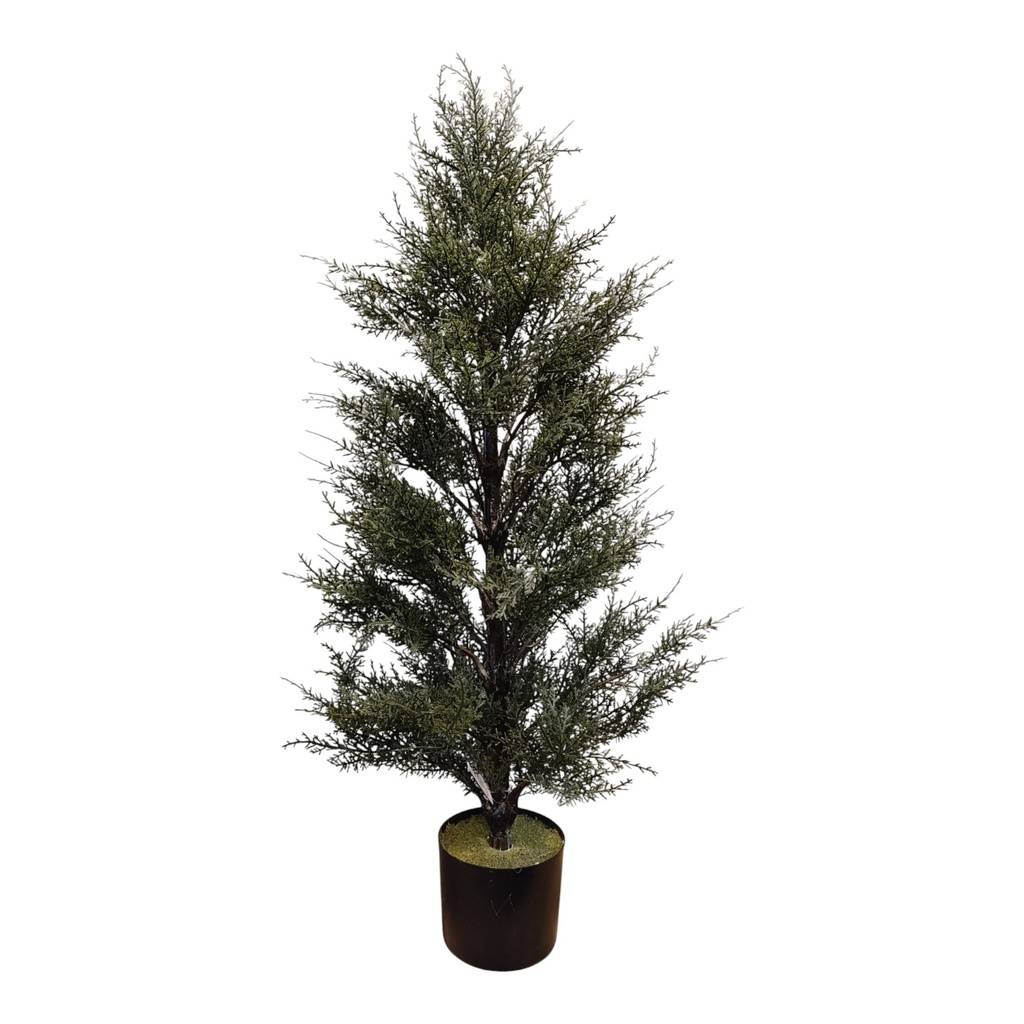 [HN0749] Árbol navideño frondoso ciprés, 241 ramas 90cm, con maceta, en caja