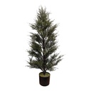 Árbol navideño frondoso ciprés, 241 ramas 90cm, con maceta, en caja