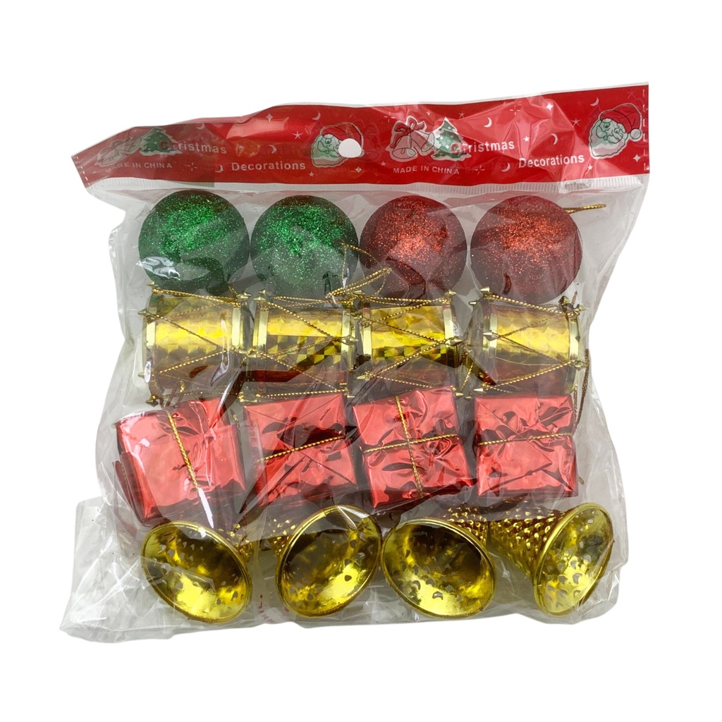 [HN0831] Adorno navideño surtido x16, 2,2cm en bolsa