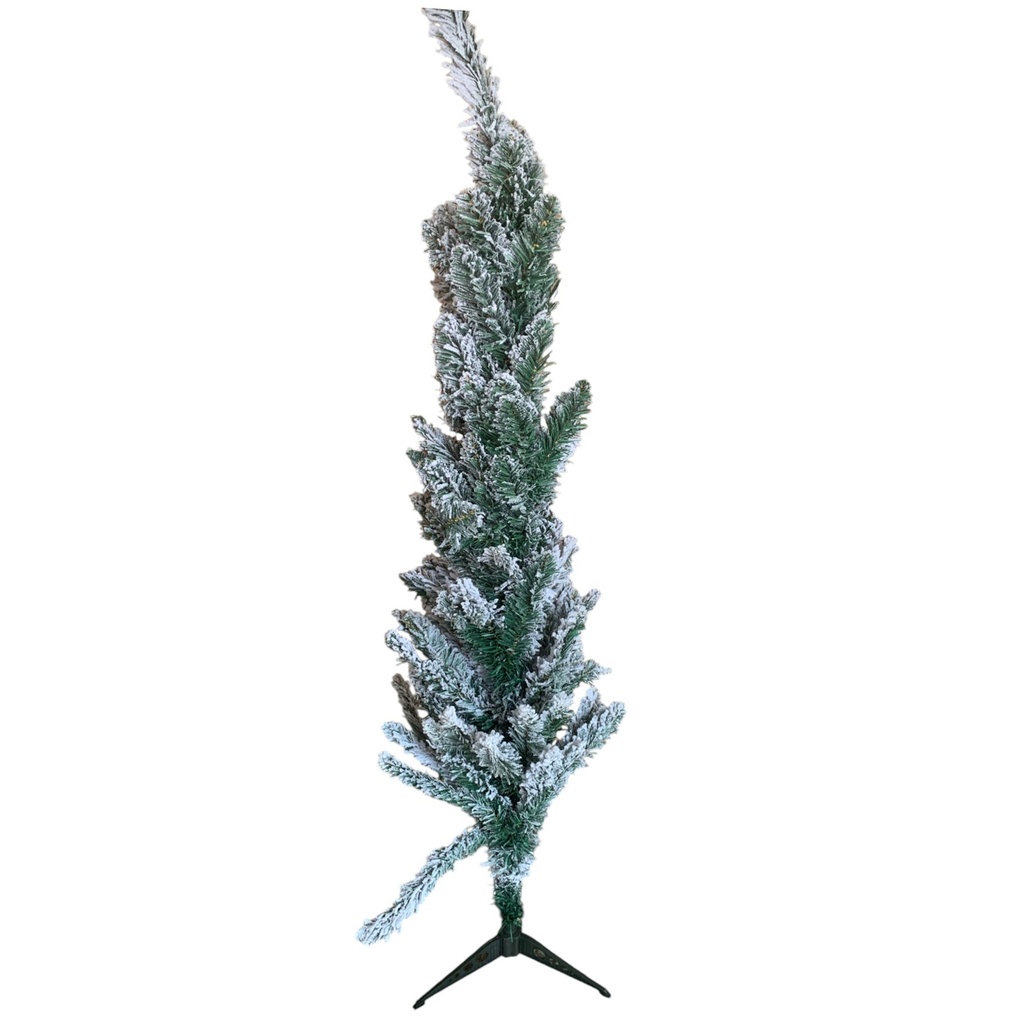 [HN0834] Arbol navideño frondoso nevado, 90 piezas 120cm, pie de plástico, en caja