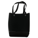 Bolso matera, de PU, con separador, NEGRO