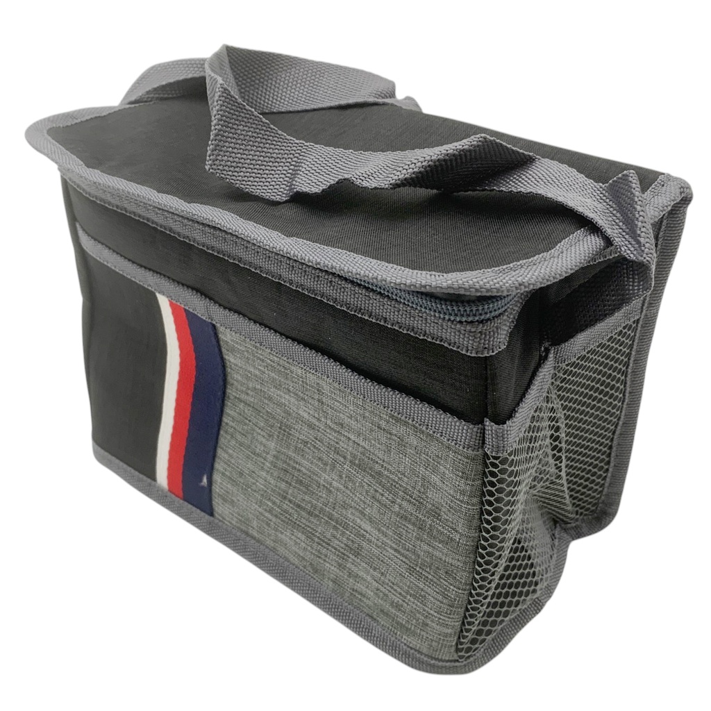 [HW1311] Bolso lunchera de poliéster, aislante térmico, con asa y correa, varios colores