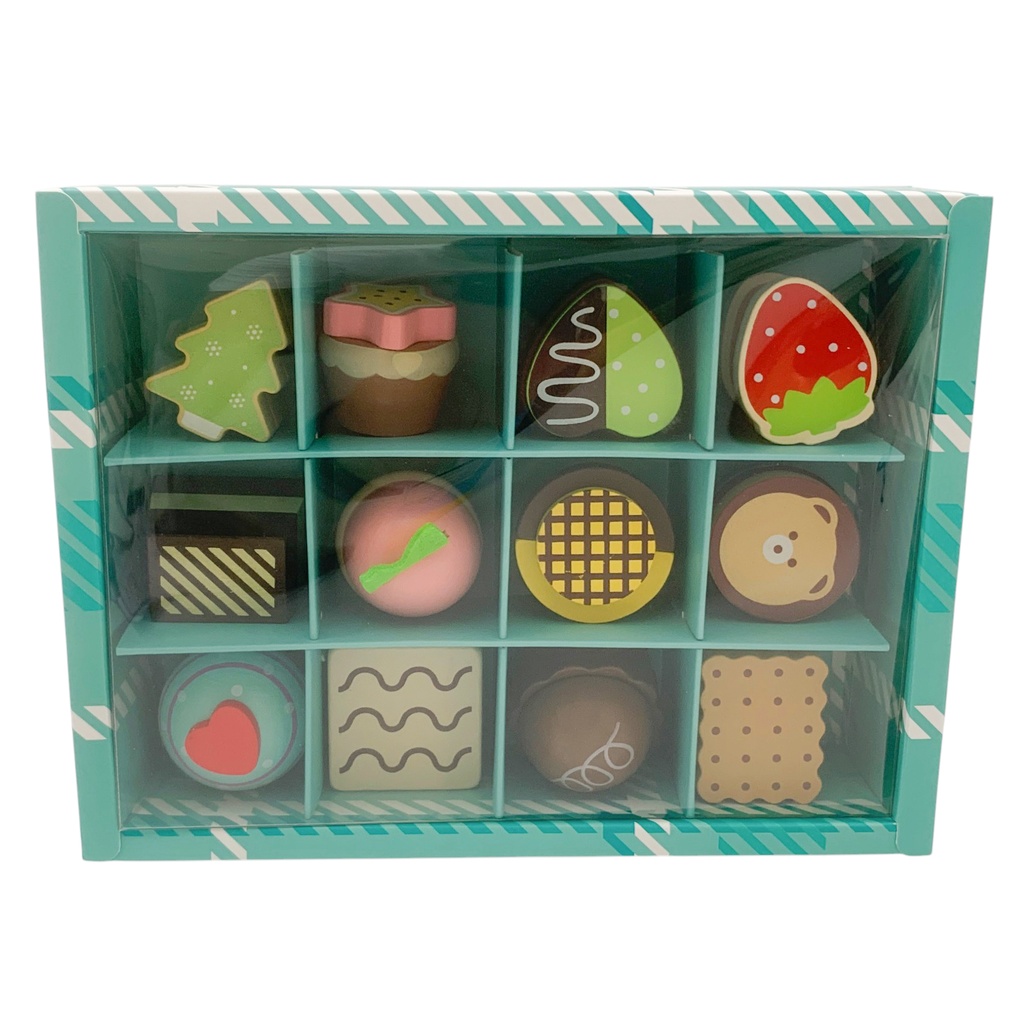 [JA2755] Set de cocina, 9 piezas de madera, en caja