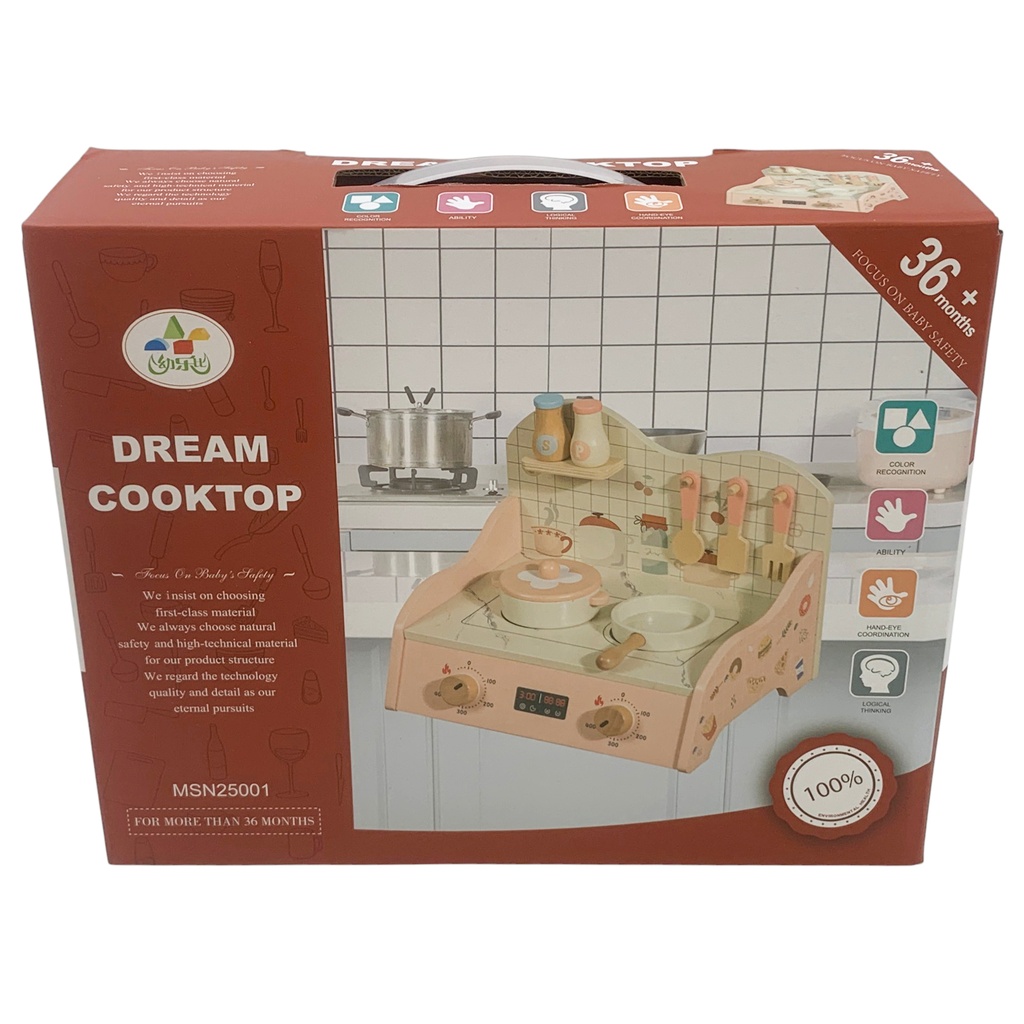 [JA2757] Cocina mesada de madera, con accesorios, en caja