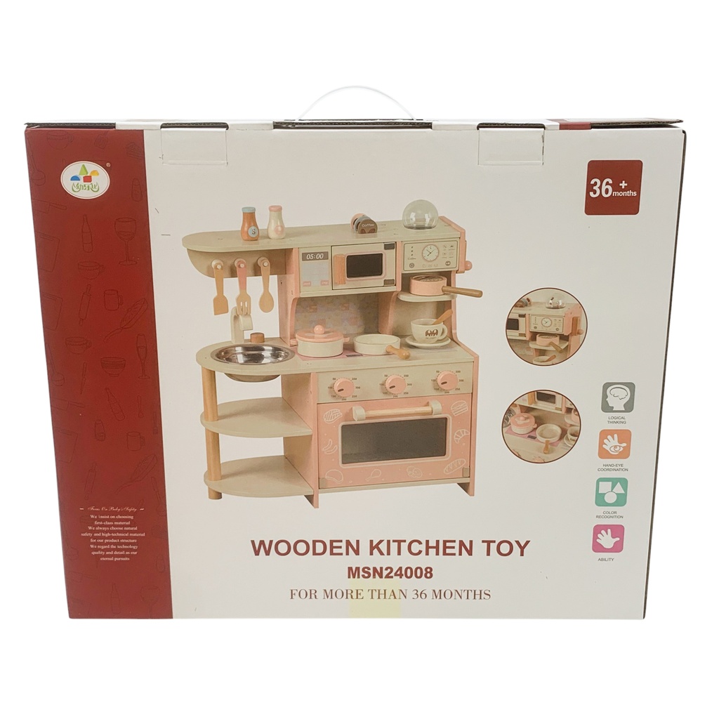 [JA2758] Cocina de madera, con accesorios, en caja