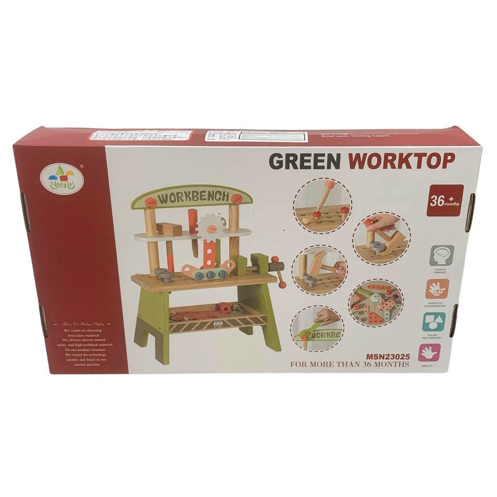 Cocina de madera, con accesorios, en caja