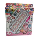 Set de belleza, uñas postizas con cuentas para armar pulseras, en caja