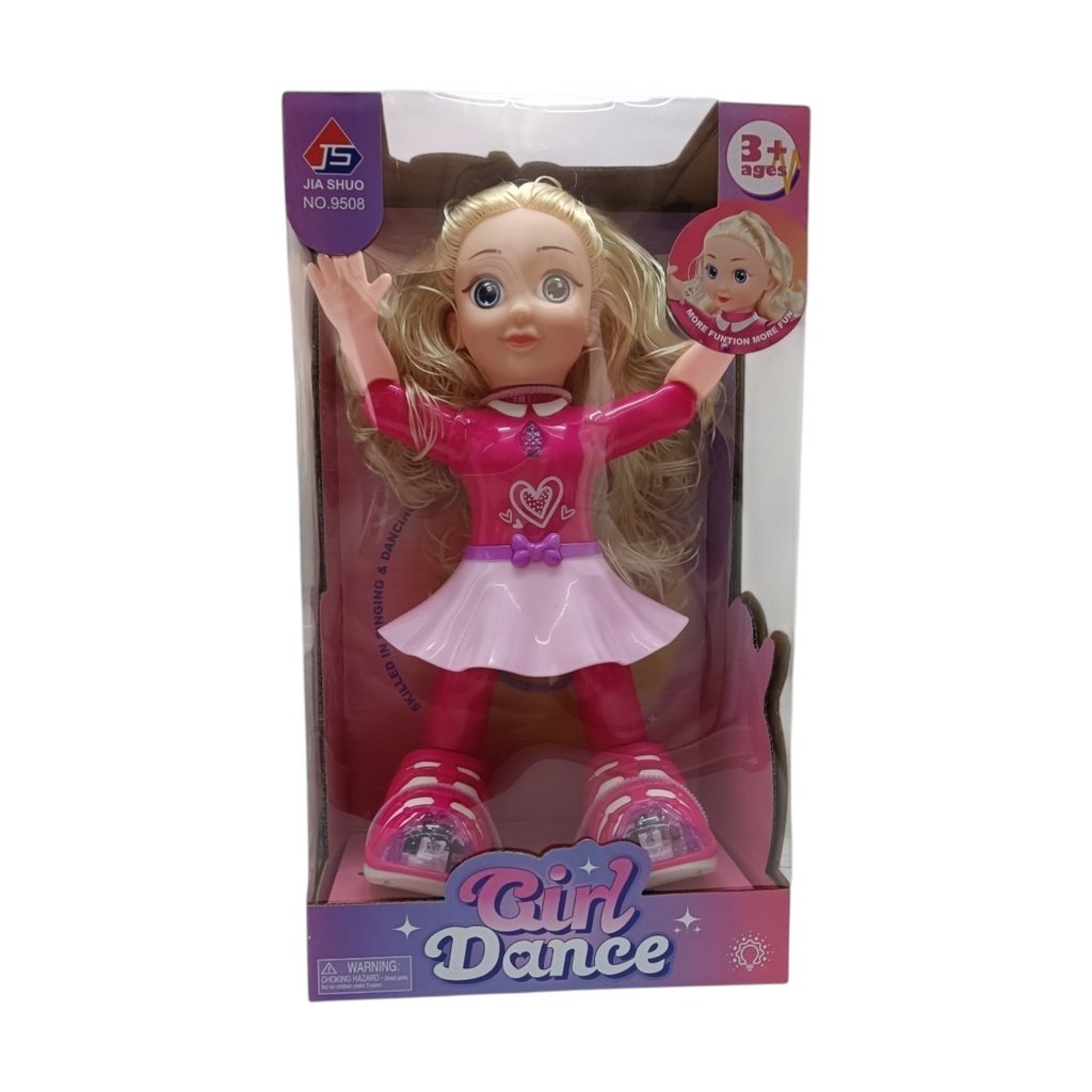 Muñeca que baila, en caja, varios colores