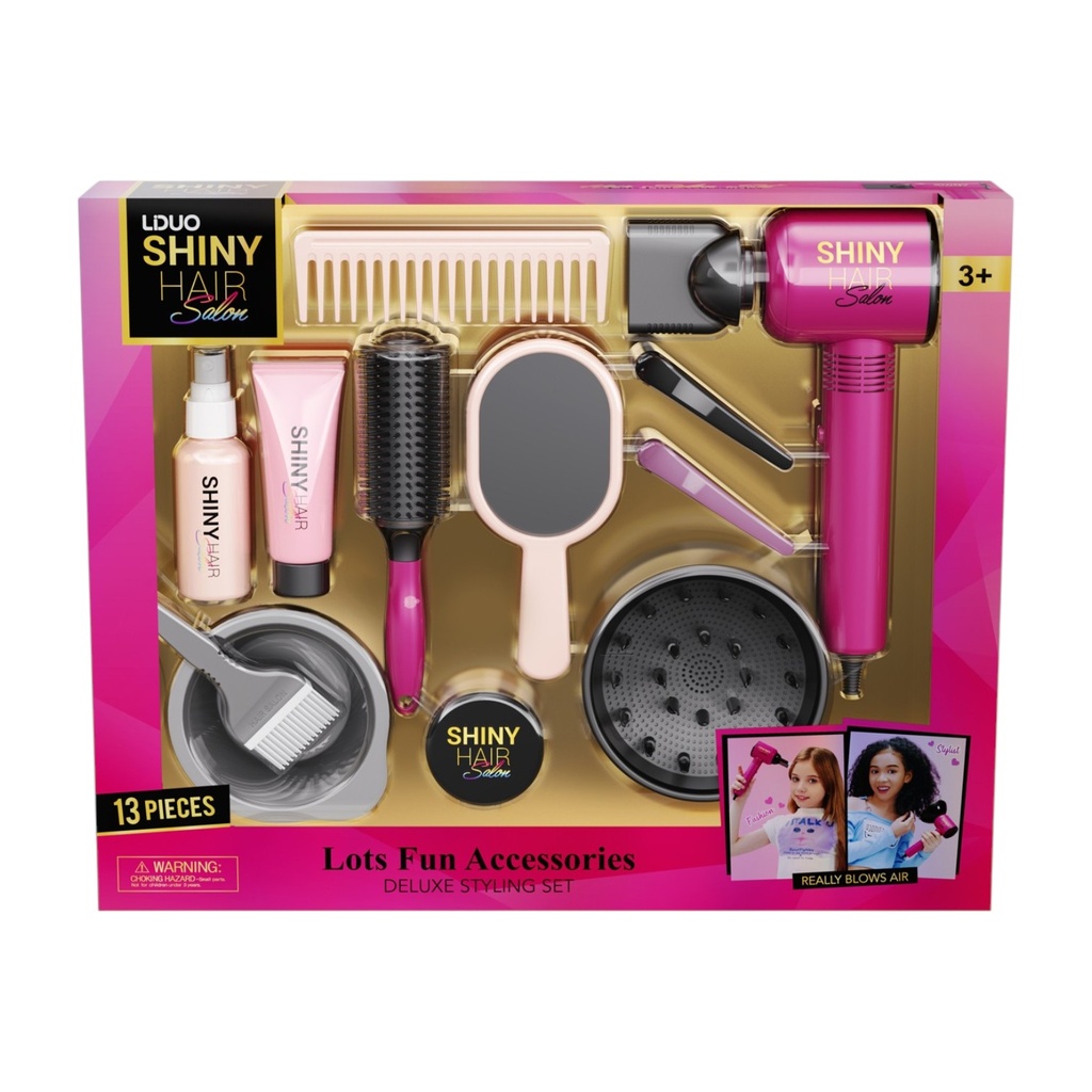 [JA2823] Set de belleza 13 piezas, secador con sonido, con accesorios, en caja