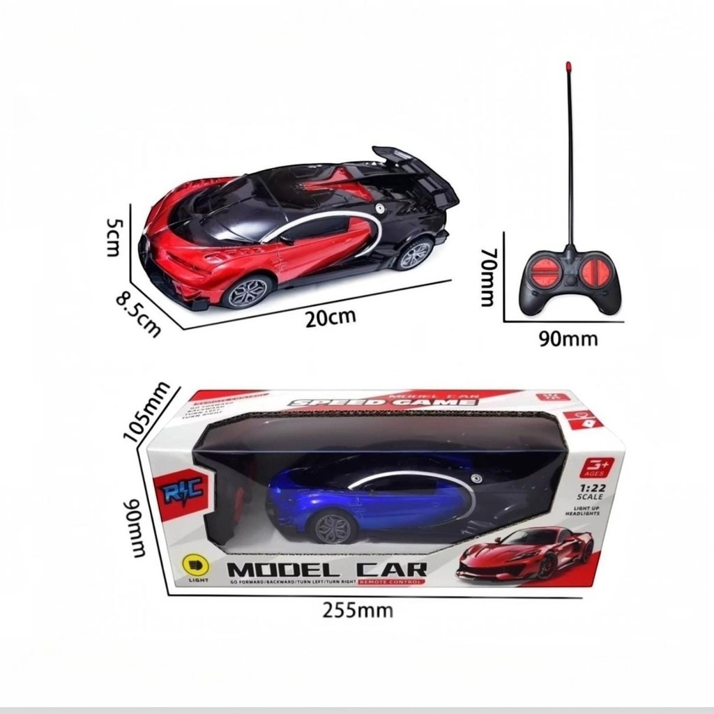 Auto con control remoto, en caja, varios colores