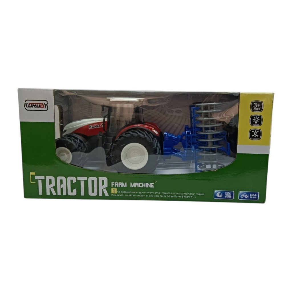 Tractor con arado con control remoto, en caja, varios colores