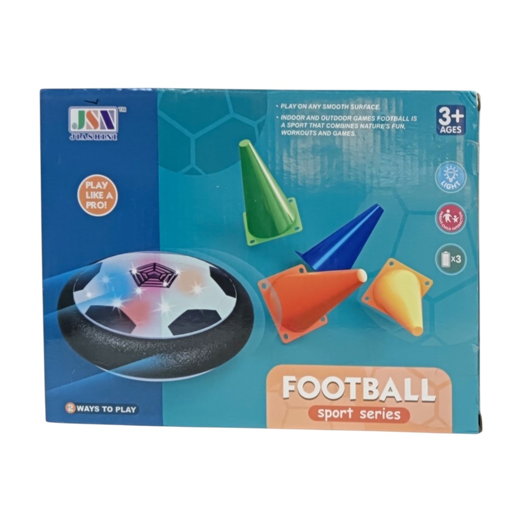 Pelota deslizante con luz sonido y accesorios, en caja