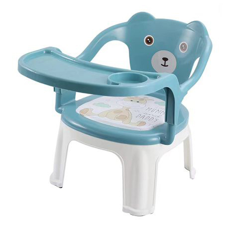 Silla infantil de plástico con mesa, 2en1, con chifle varios colores