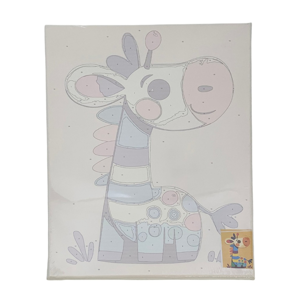 Cuadro para colorear por números, con acuarelas y pinceles, varios diseños