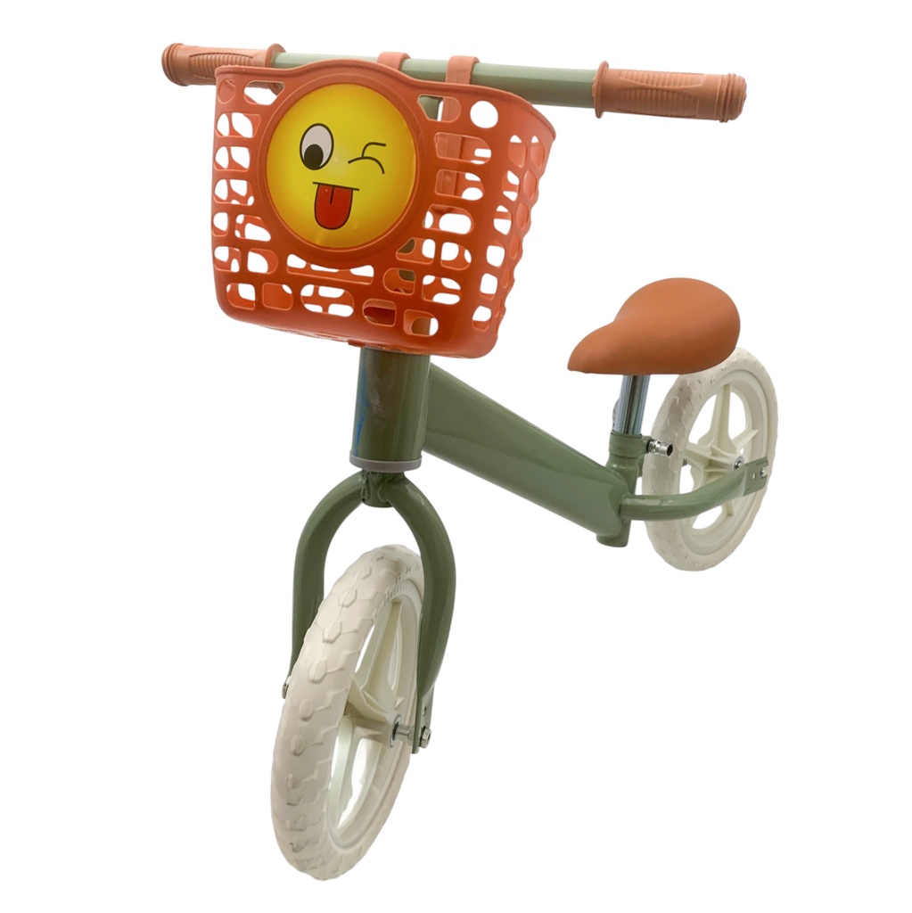Bicicleta sin pedal, de equilibrio o balance, cuadro de metal, ruedas de goma EVA con rayos de plástico