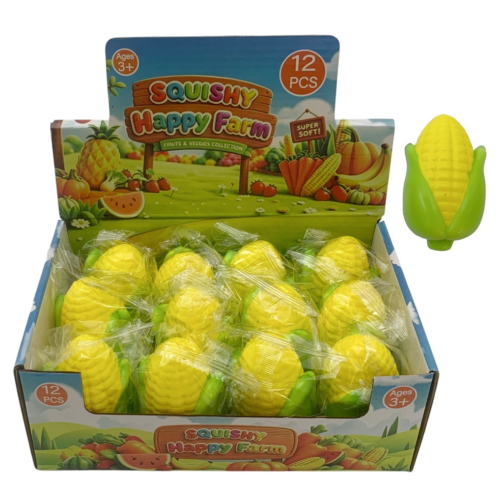 Juguete antiestrés soft, choclo, CAJA x12