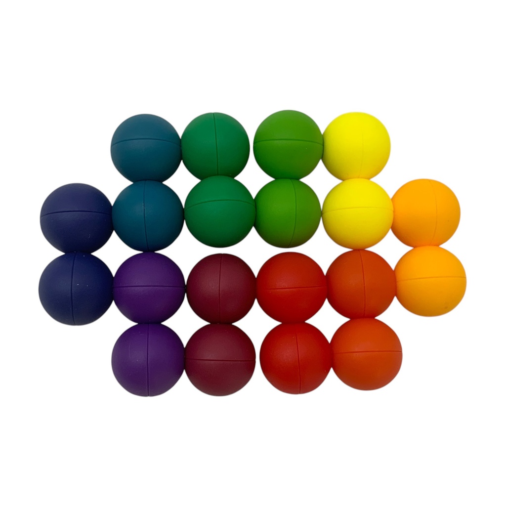 [JU8653] Juguete antiestrés, bolitas interconectadas de colores 3D, 20 piezas, en caja