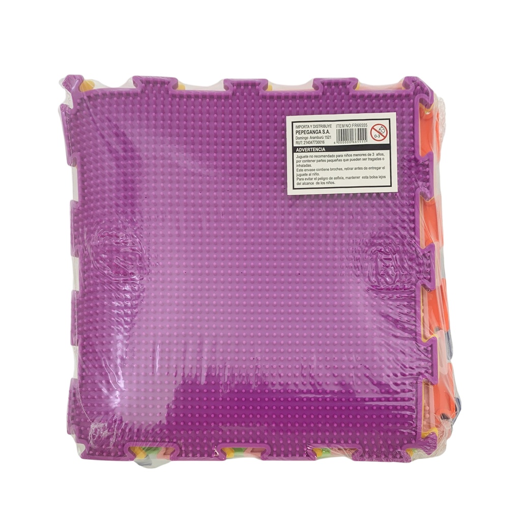 [JU8657] Alfombra de silicona sensorial, 8 paños con texturas y colores distintos