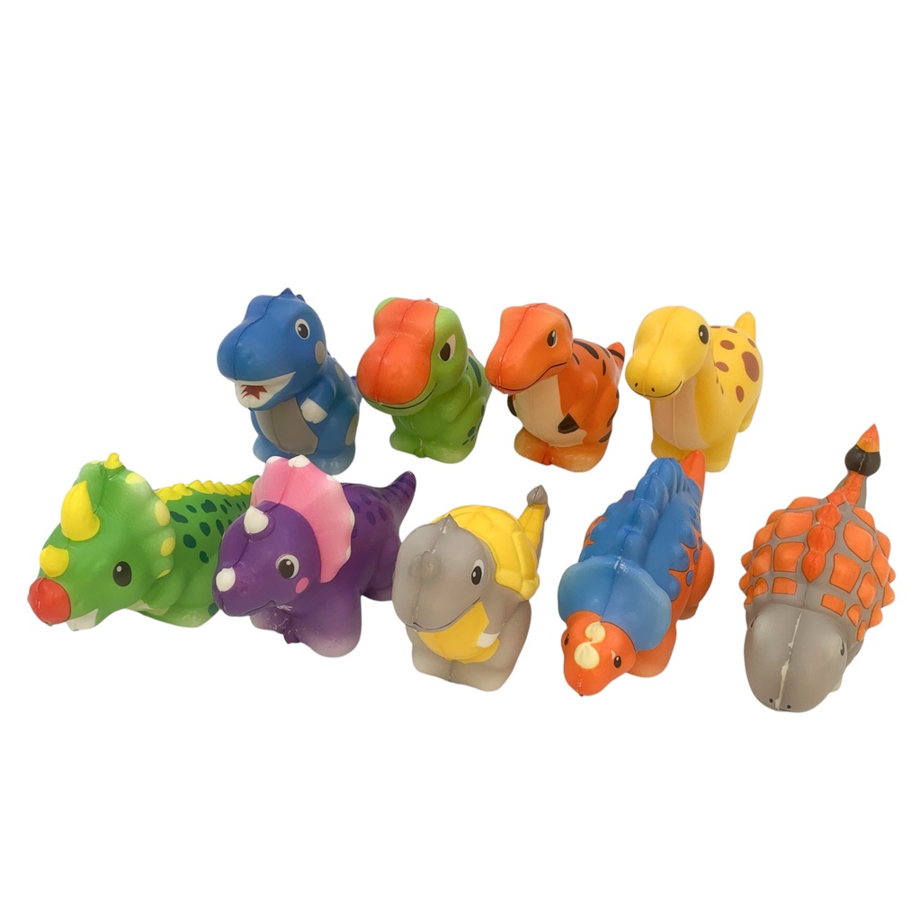 Juguete antiestrés de goma, dinosaurios, CAJA x12