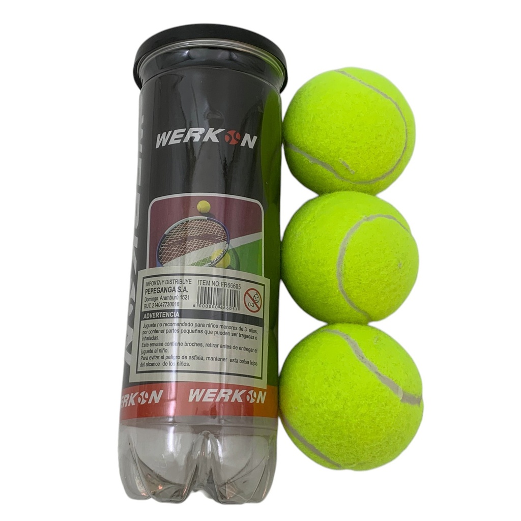 Pelota de tenis x3, en tubo