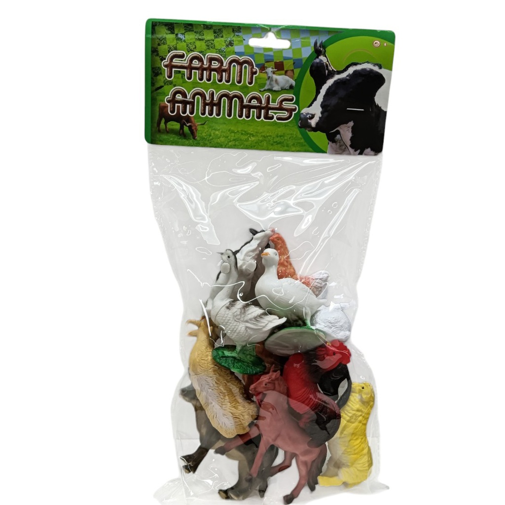 Animales de la granja x12, en bolsa
