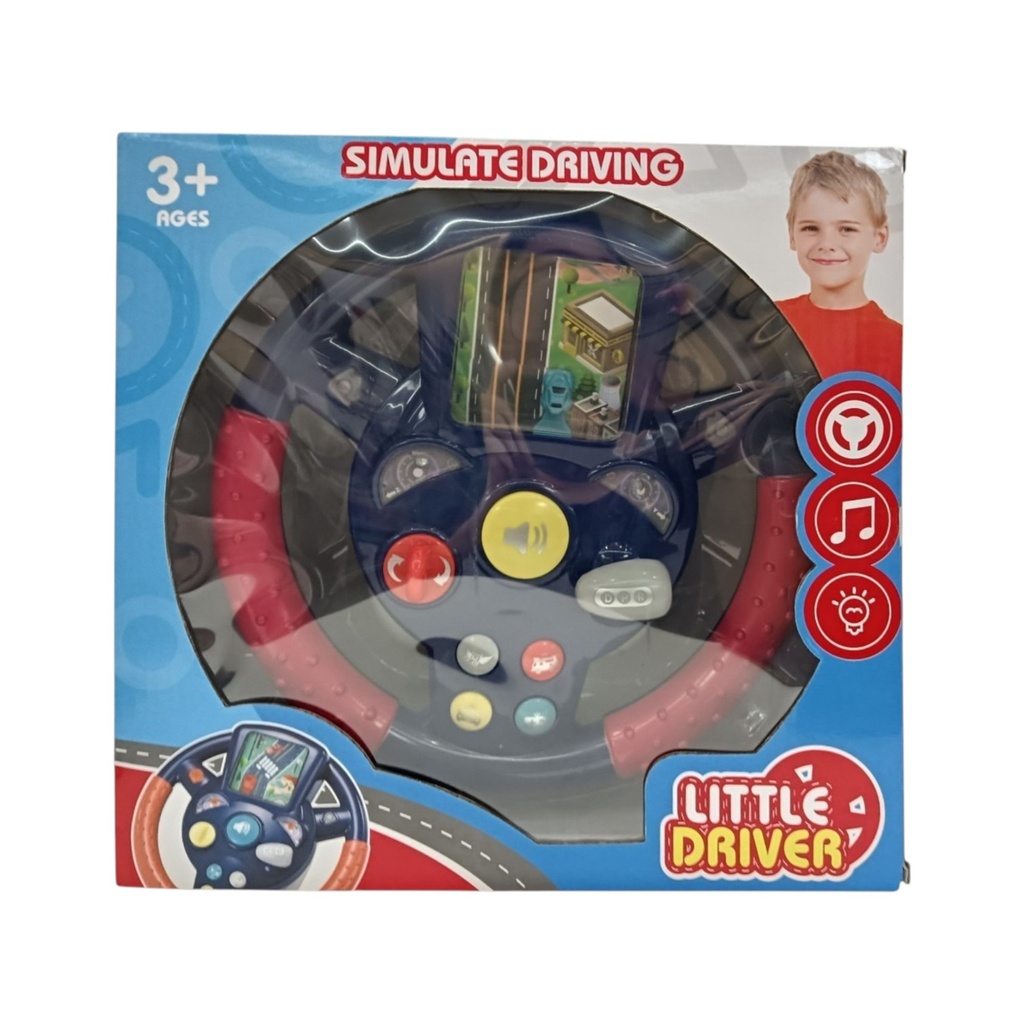Didáctico volante con luz y sonido, en caja