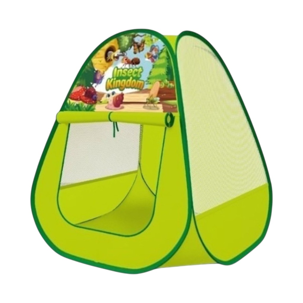Casita carpa para niños, autoarmable, diseño insectos, de PVC, en caja