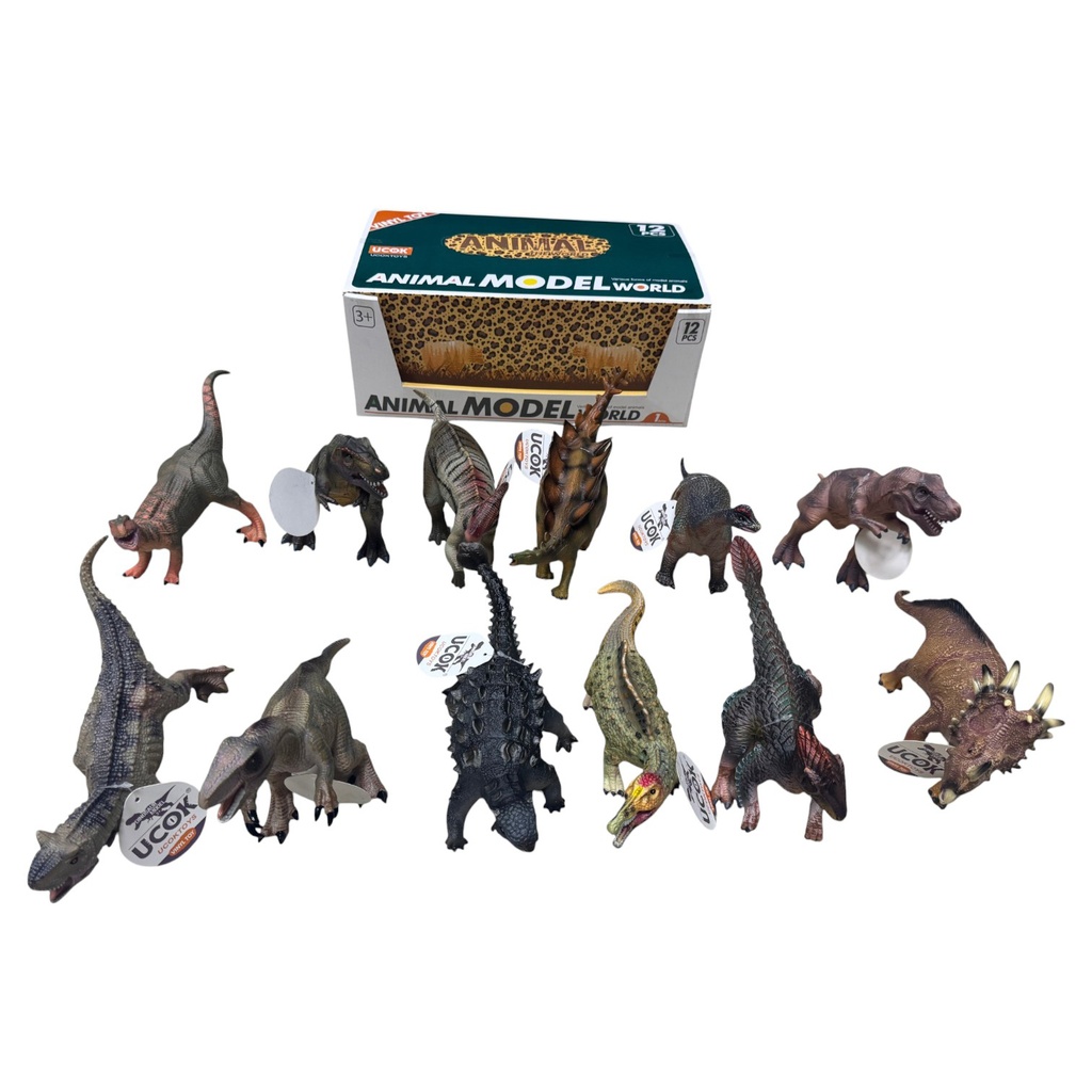 Dinosaurio de goma, modelos surtidos, CAJAx12