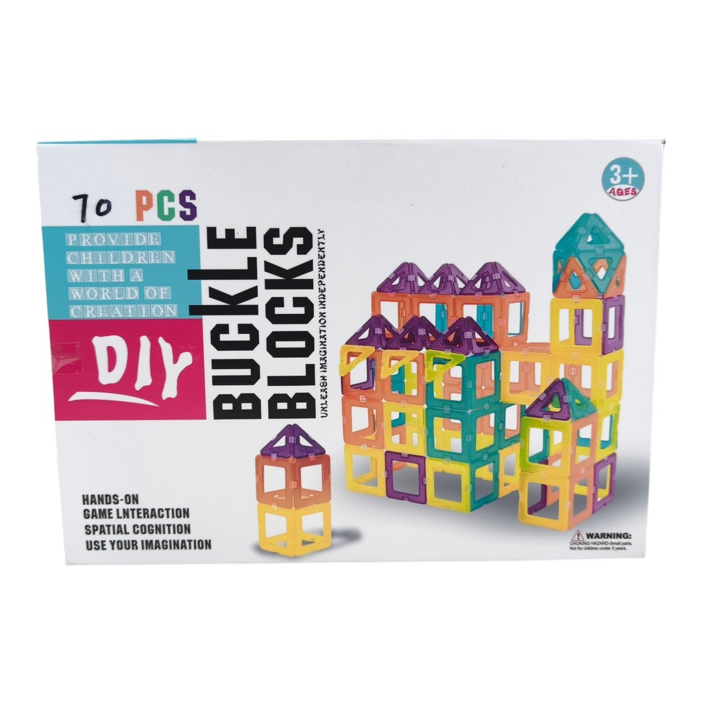 Bloques magnéticos, 70 piezas, en caja