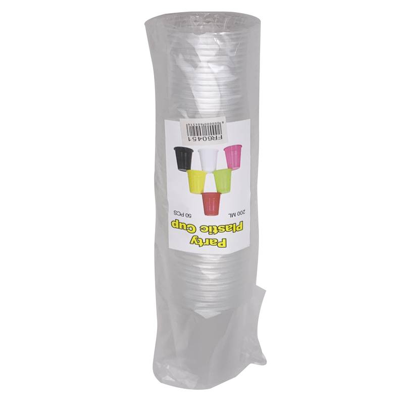 [G3143] Descartable, vaso de plástico x50, 200ml en bolsa