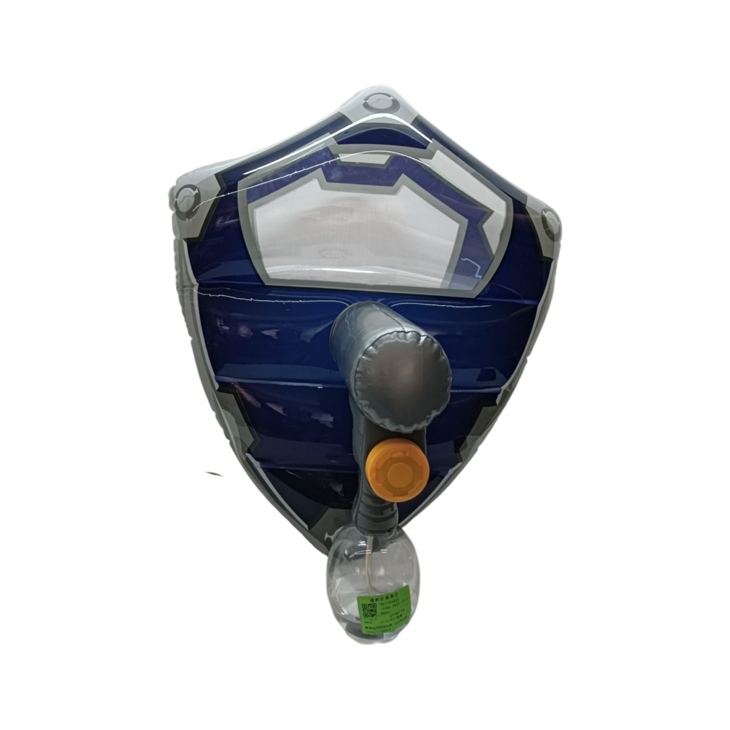 Pistola de agua inflable, 33cm, con escudo, 4AA en caja
