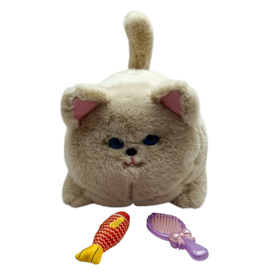 Peluche gato persa con accesorios, en caja