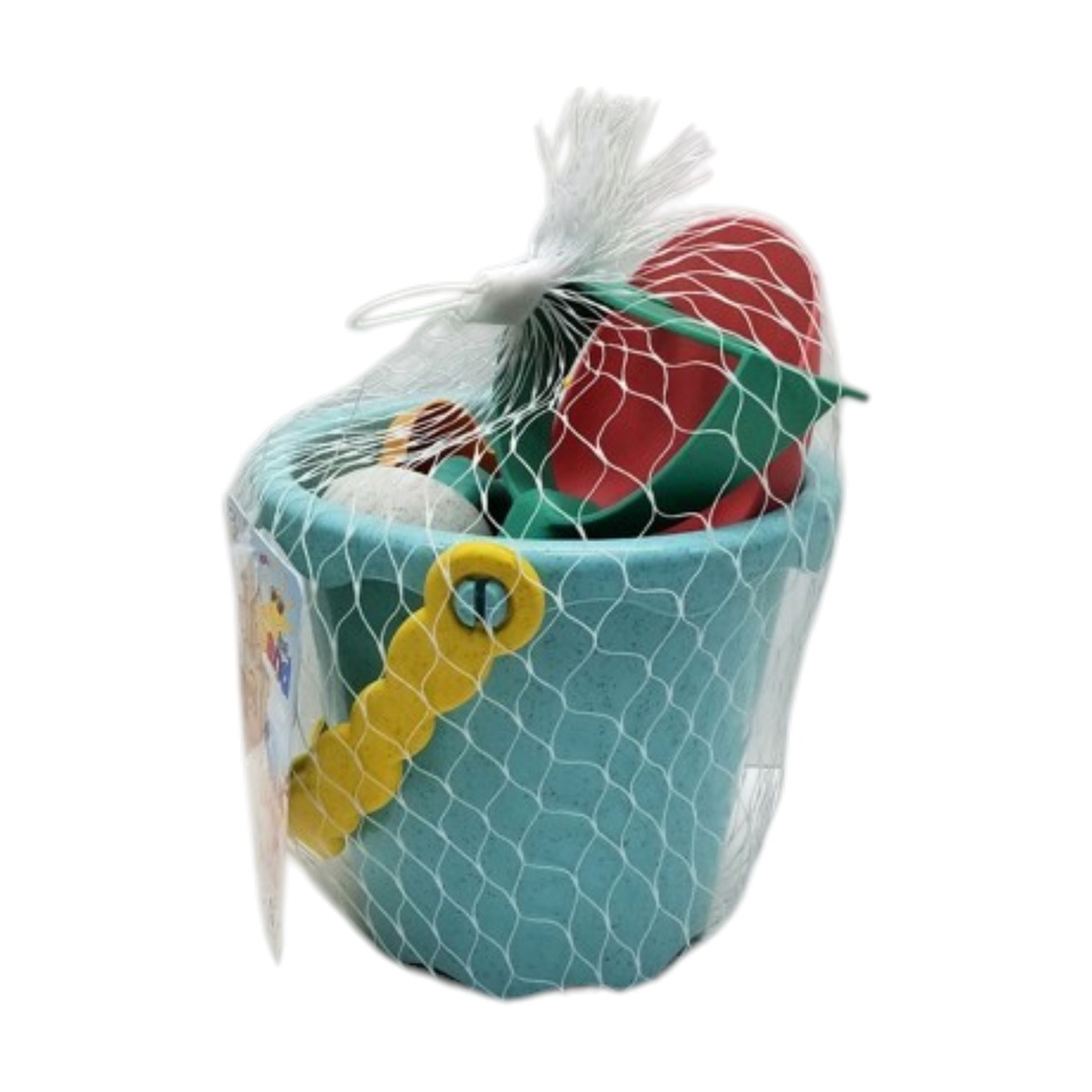 Juego para playa, balde, 7 piezas, en red