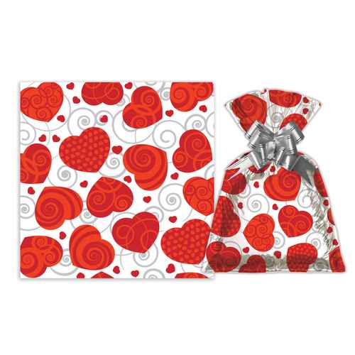 Bolsa de regalo metalizado con diseño mediana PACKx50