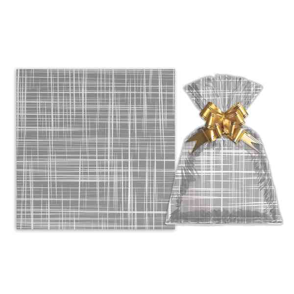Bolsa de regalo metalizado con diseño mediana PACKx50