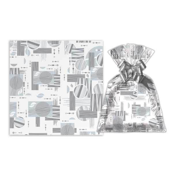 Bolsa de regalo metalizado con diseño grande PACKx50