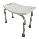 Banco para ducha, de aluminio, altura regulable