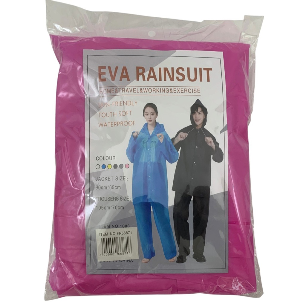 Equipo de lluvia 2 piezas, en bolsa, varios colores