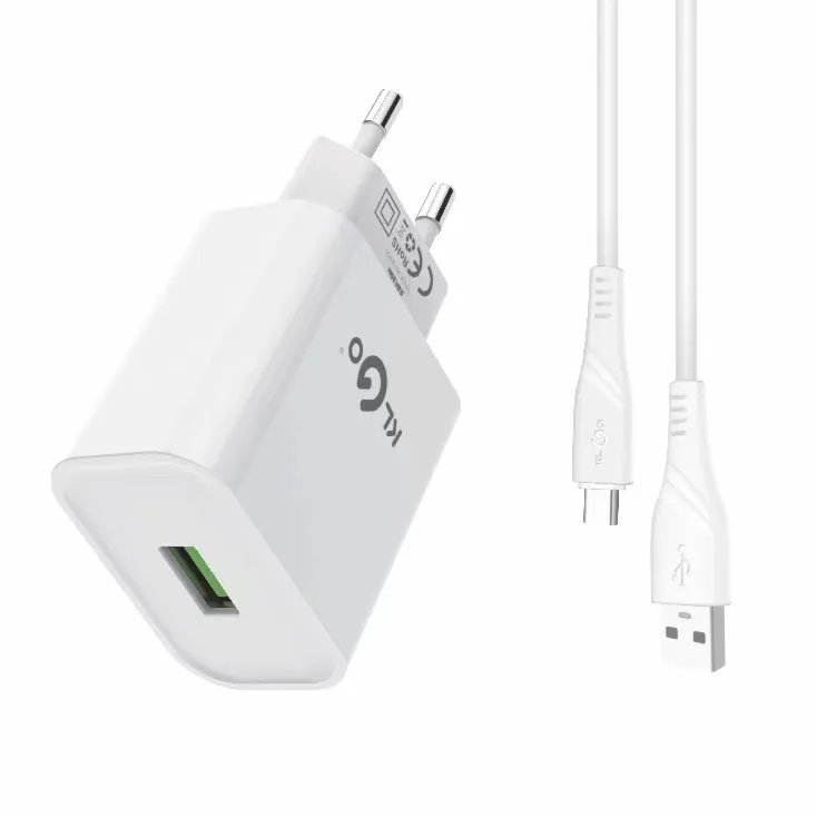 [HE1719] Cargador con cable USB-C, KLGO en caja