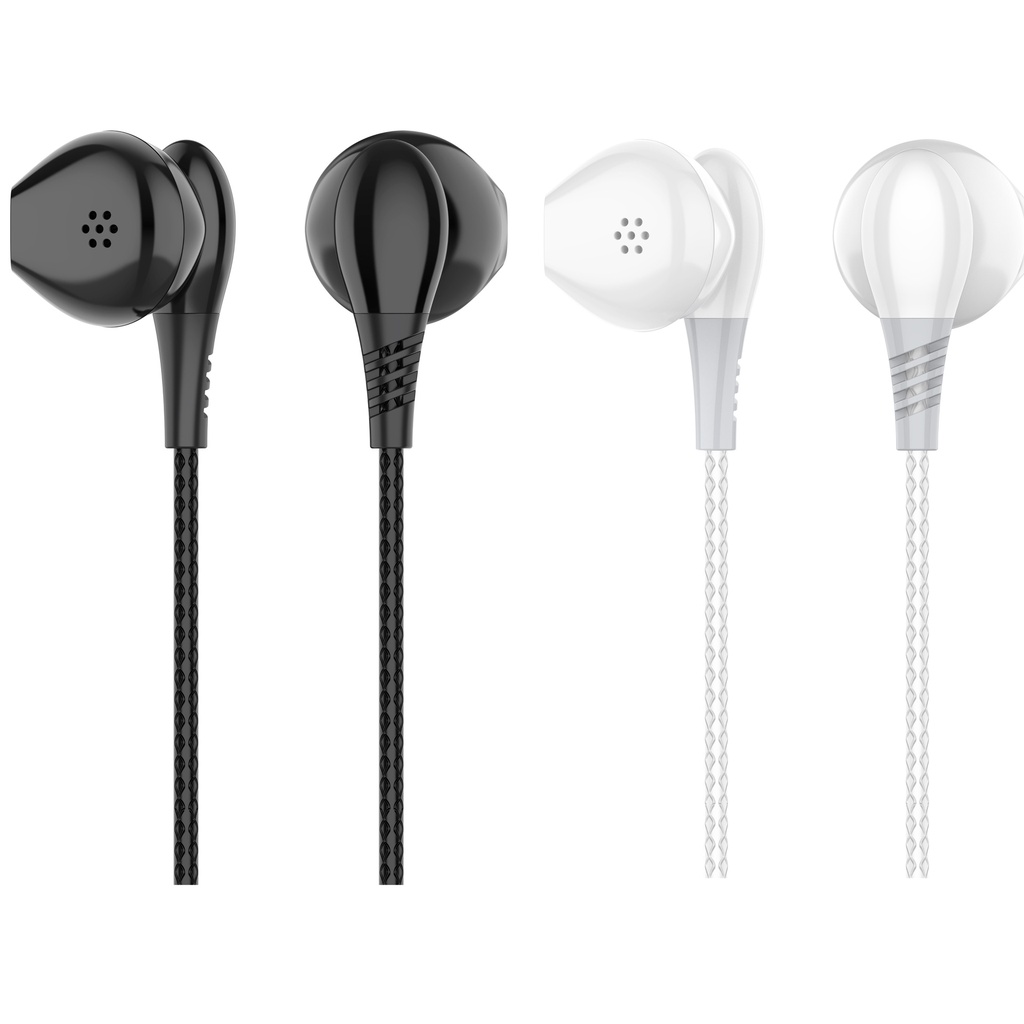 Auriculares con cable auxiliar 3.5mm, 1.2m, KLGO 2 colores, en caja