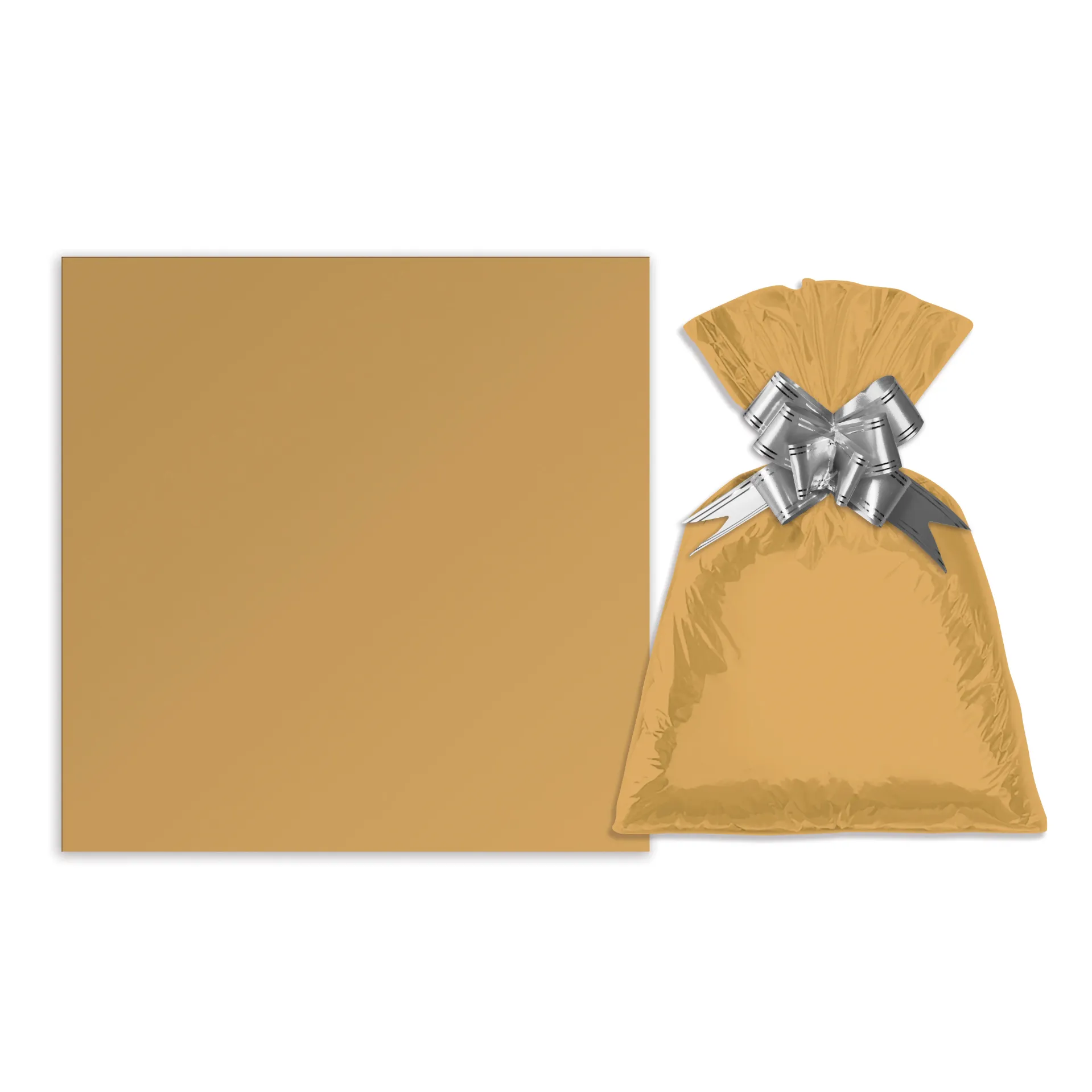 Bolsa de regalo metalizado color liso chica PACKx50