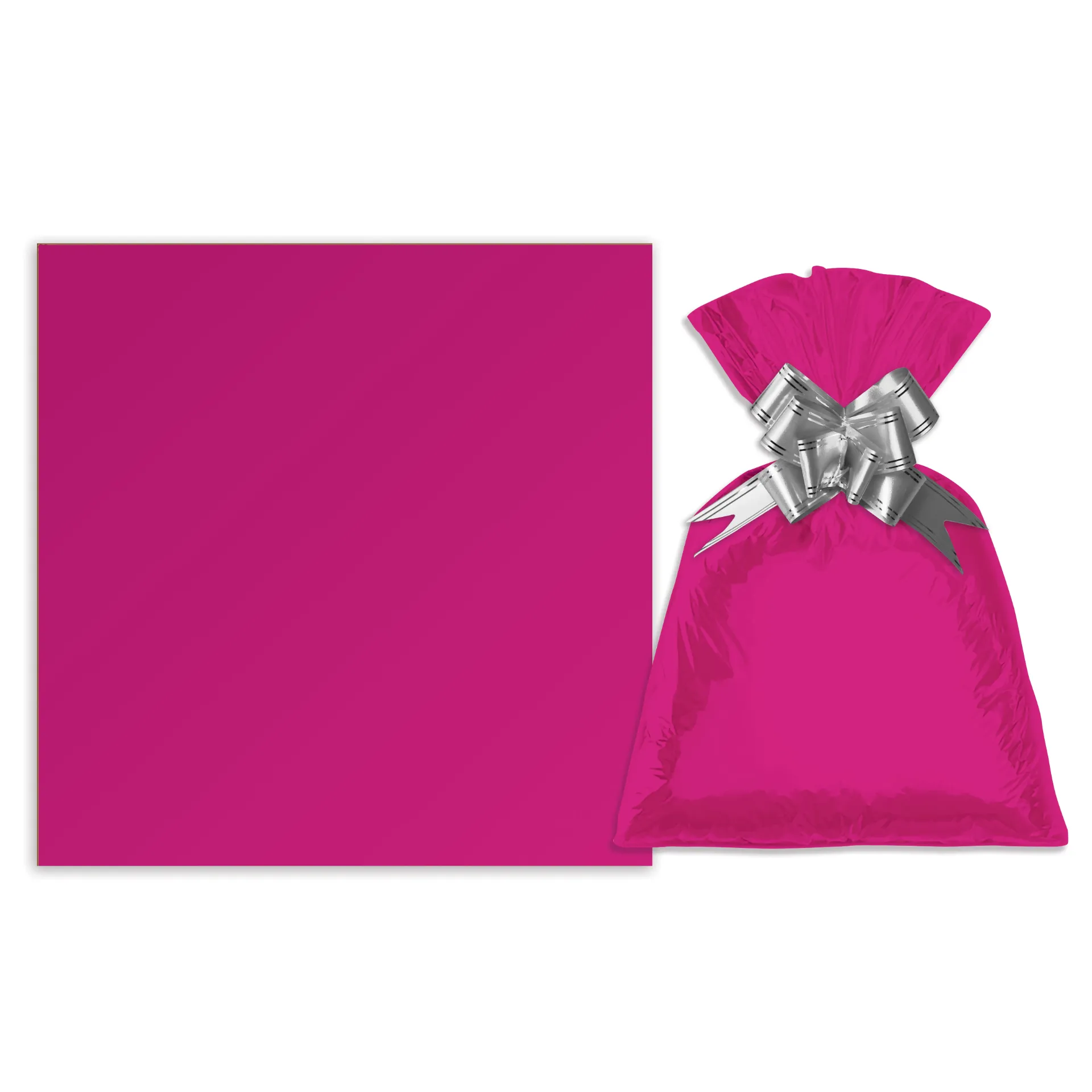 Bolsa de regalo metalizado color liso mediana PACKx50
